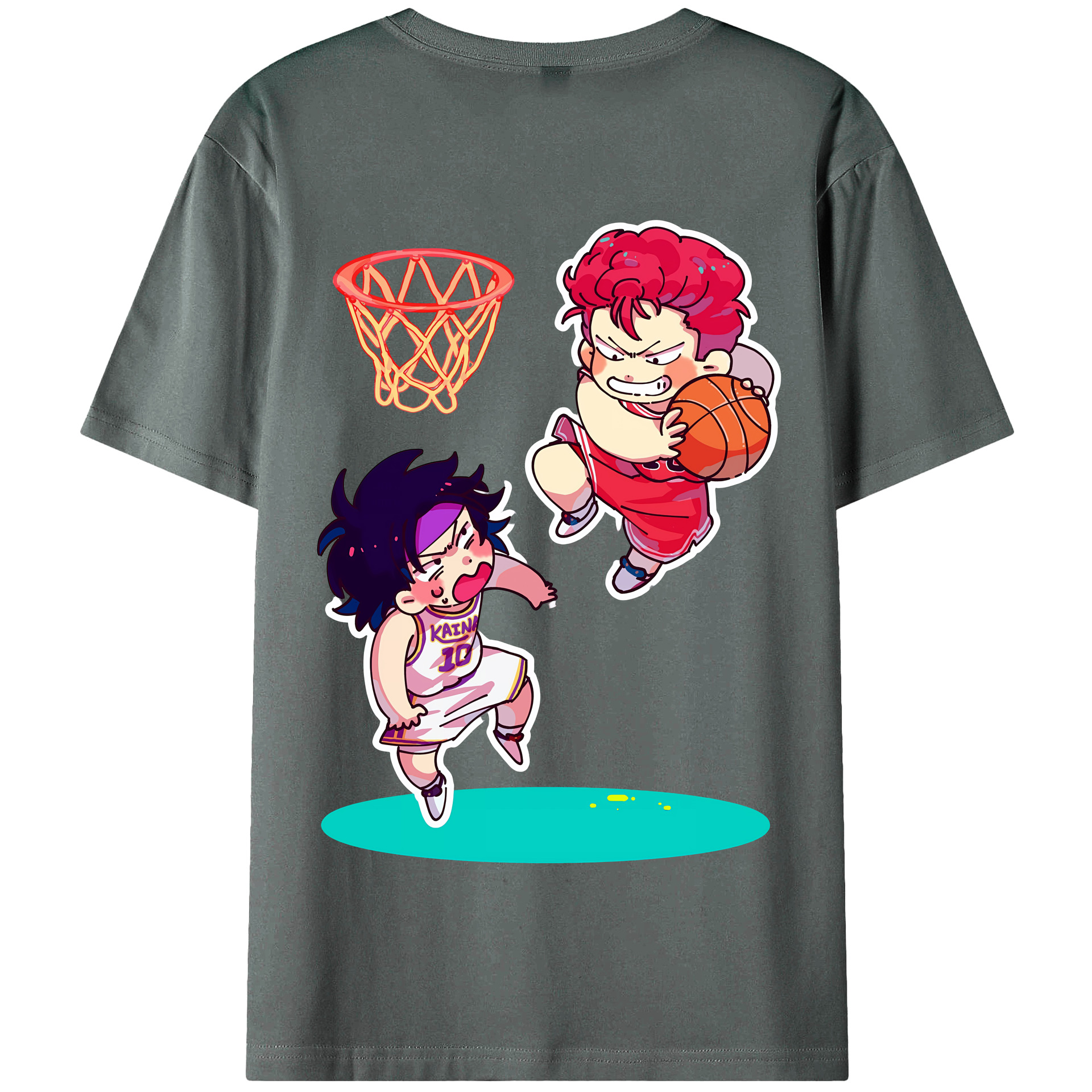 SLAM DUNK／スラムダンク 綿100％半袖Tシャツ（背面プリント）